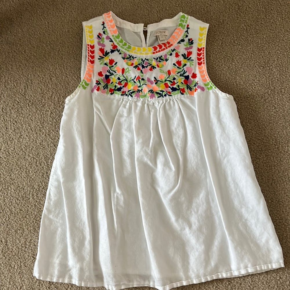 J. Crew Embroidered Tank